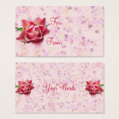 Rozen Harmony Gift Label Visitekaartjes (Voorkant /achterkant)