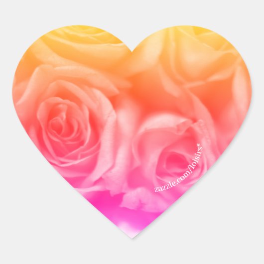 Rozen Hart Sticker (Voorkant)