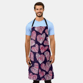 Rozen hart: waterverf naadloos patroon. schort (Gedragen)