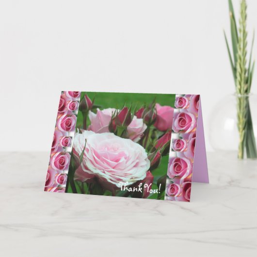 Rozen Hartelijk dank Bedankkaart (Voorkant)