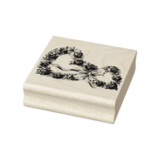 Rozen harten Floral Wreator Wedding Rubberstempel (Stempel)