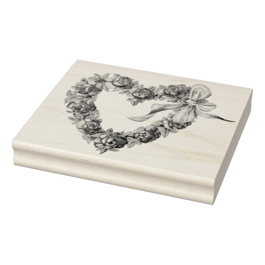  Rozen harten Floral Wreator  Wedding Rubberstempel (Stempel)