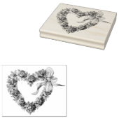  Rozen harten Floral Wreator  Wedding Rubberstempel (Gestempeld)