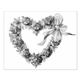  Rozen harten Floral Wreator  Wedding Rubberstempel