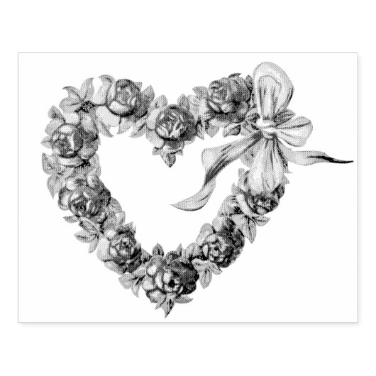  Rozen harten Floral Wreator  Wedding Rubberstempel (Afrduk)