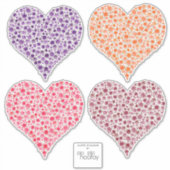 Rozen harten in volle bloei vinyl auto waterdicht sticker (Voorkant)