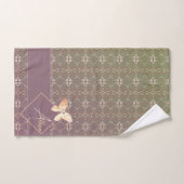 Rozen harten op Plum Moss handdoek (Handdoek)