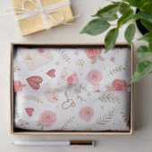 Rozen Hearts Letters Valentijnsdag Tissuepapier (Geschenk)