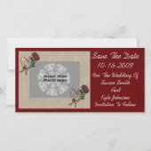 Rozen Hearts Wedding Bewaar de datum Foto Save The Date (Voorkant)