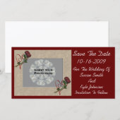 Rozen Hearts Wedding Bewaar de datum Foto Save The Date (Voorkant / Achterkant)