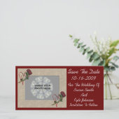 Rozen Hearts Wedding Bewaar de datum Foto Save The Date (Staand voorkant)