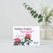 Rozen herinneren zich een mooie zorgverlener visitekaartje (Staand voorkant)