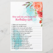 Rozen Hoe goed ken je het verjaardagsmeisje? (Voorkant)