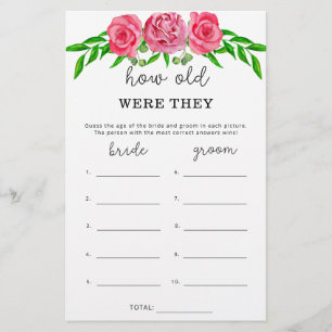 Rozen Hoe oud waren ze in het bruidsspel