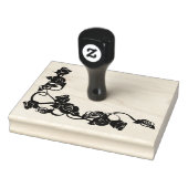 Rozen hoek rand 4 x 5 inch Rubber stempel (Stempel)