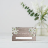 Rozen & Houten Baby shower Luier Raffele Ticket Informatiekaartje (Staand voorkant)