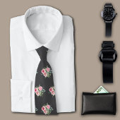 Rozen  Houtskool Personaliseren Initiaal Stropdas