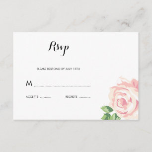  Rozen Huwelijksreactie RSVP-kaart RSVP Kaartje