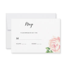  Rozen Huwelijksreactie RSVP-kaart