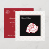 Rozen Huwelijksuitnodigingen Kaart (Voorkant / Achterkant)