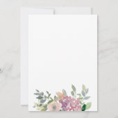Rozen Hydrangea Bruids Douche Uitnodiging (Achterkant)