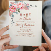 Rozen in bloei baby in bloei Komend Baby shower Kaart