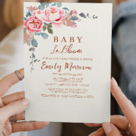 Rozen in bloei baby in bloei Komend Baby shower Kaart