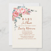 Rozen in bloei baby in bloei Komend Baby shower Kaart (Voorkant)