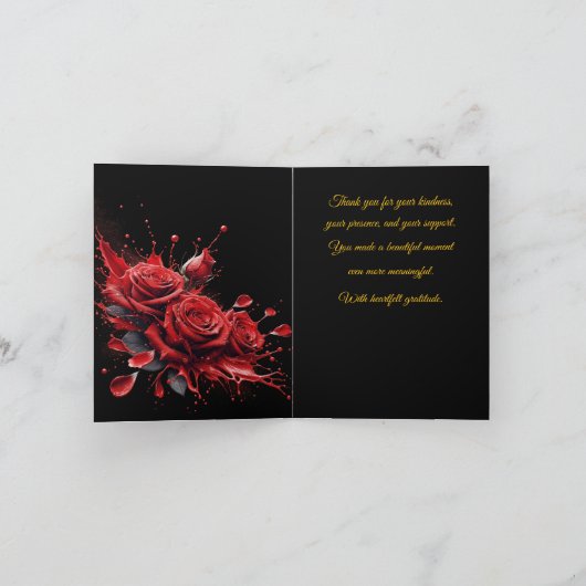 Rozen in bloei - Elegante verjaardag Bedankkaart (Binnen)