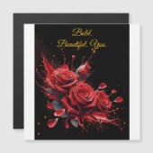 Rozen in bloei - Elegante verjaardag Magnetische Uitnodiging (Voorkant / Achterkant)