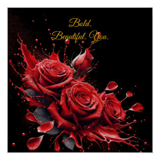 Rozen in bloei - Elegante verjaardag Perfect Poster