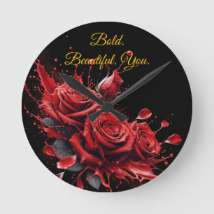 Rozen in bloei - Elegante verjaardag Ronde Klok