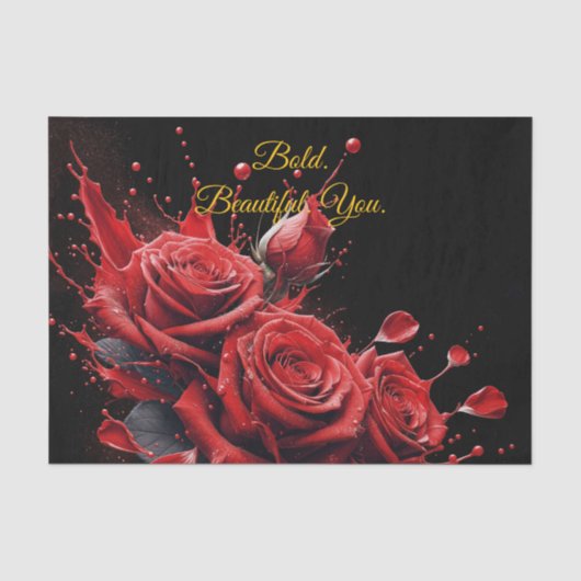 Rozen in bloei - Elegante verjaardag Tissuepapier (Voorkant)