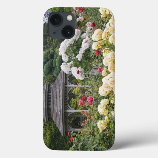 Rozen in bloei en Gazebo Roos Garden bij Case-Mate iPhone Case (Achterkant)