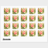 Rozen in Bloom Vierkante Sticker (Vel)