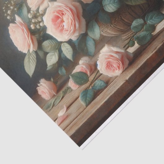 Rozen in Blush Pink Decoupage Tissuepapier (Detail)