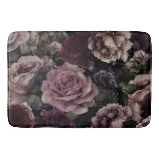 Rozen in Bourgogne en roze  botanisch Badmat (Voorkant)