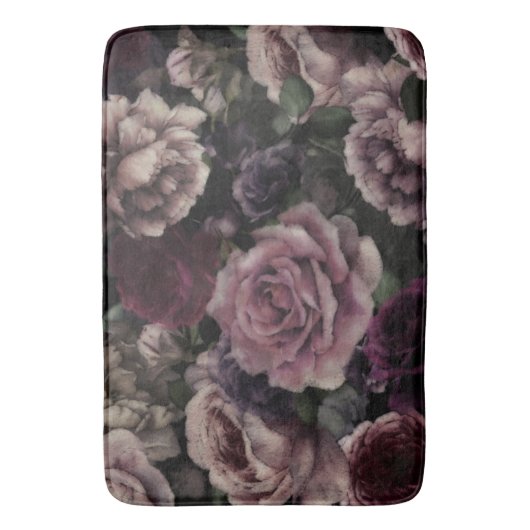 Rozen in Bourgogne en roze  botanisch Badmat (Voorkant Verticaal)