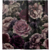 Rozen in Bourgogne en roze  botanisch Douchegordijn (Voorkant)