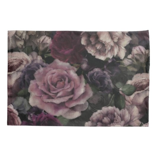 Rozen in Bourgogne en roze  botanisch Kussensloop (Achterkant)