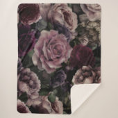 Rozen in Bourgogne en roze  botanisch Sherpa Deken (Voorkant)