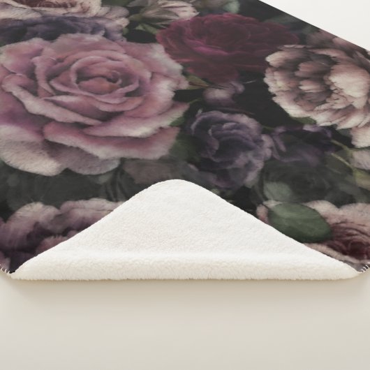 Rozen in Bourgogne en roze botanisch Sherpa Deken (3/4)