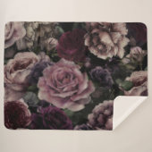 Rozen in Bourgogne en roze  botanisch Sherpa Deken (Voorkant (horizontaal))