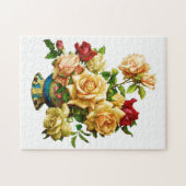 Rozen in Bowl Elegante Bloemen Jigsaw Puzzel (Horizontaal)