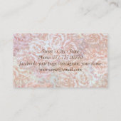 rozen in crème - Bloemen, op maat Visitekaartje (Achterkant)