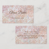  rozen in crème - Bloemen, op maat Visitekaartje (Voorkant / Achterkant)