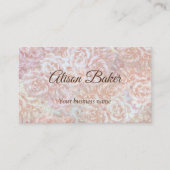 rozen in crème - Bloemen, op maat Visitekaartje (Voorkant)