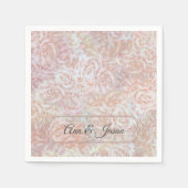  rozen in crème - Bloemen Servet (Voorkant)