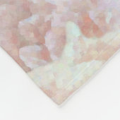  rozen in crème - bloemmotief fleece deken (Hoek)