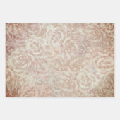 rozen in crème - bloemmotief inpakpapier vel (Voorkant 3)